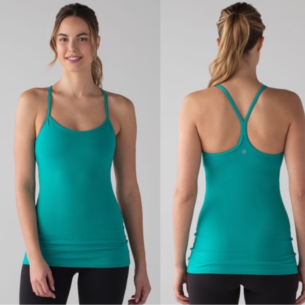 Lululemon Power Y Teal Luon Tank - Size 6